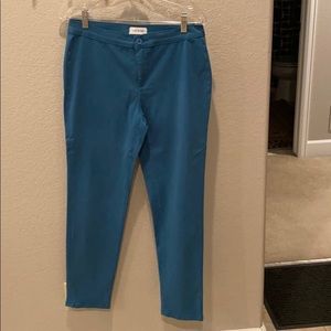 Turquoise blue trousers